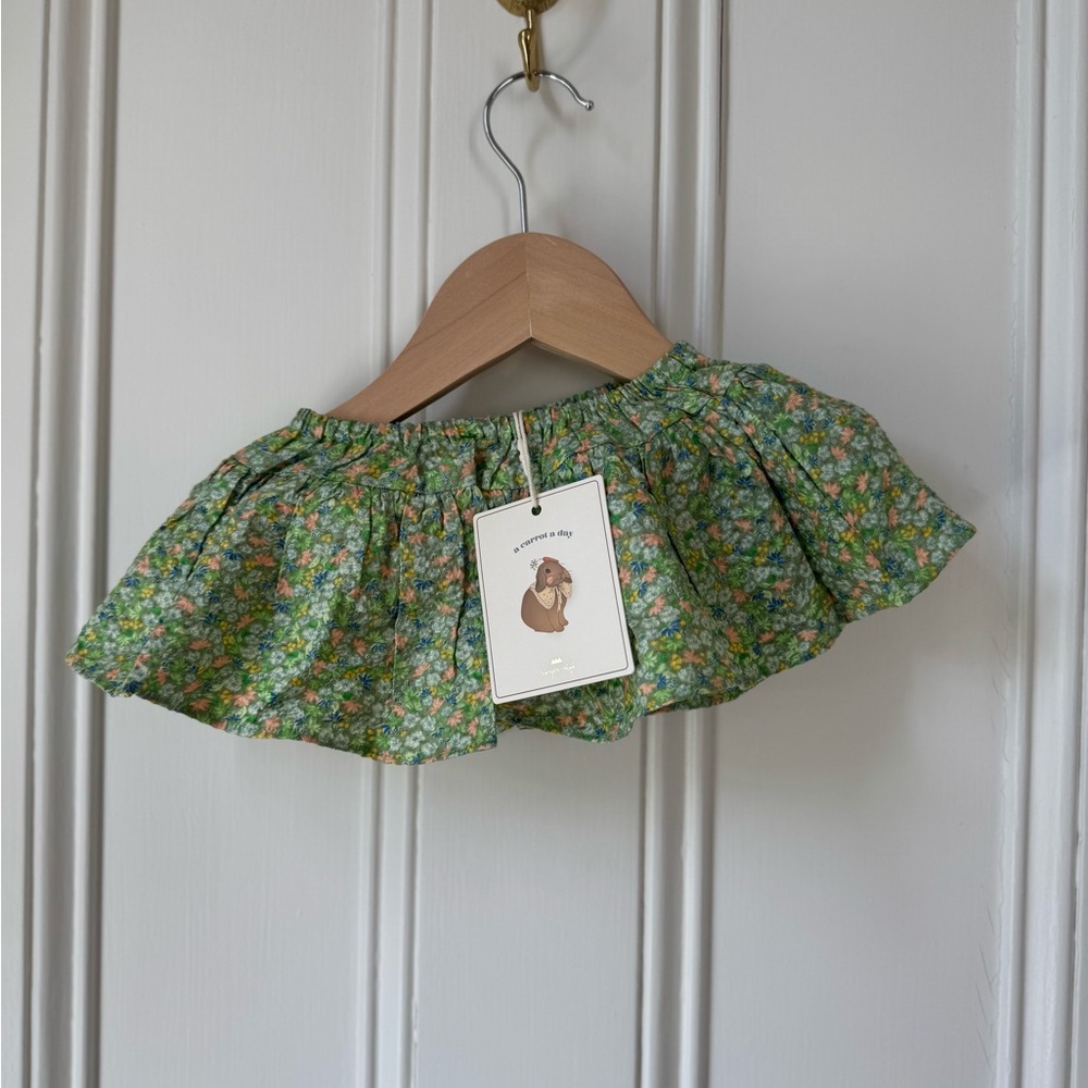 NWT Konges Slojd Floral Green Skirt - 6 months